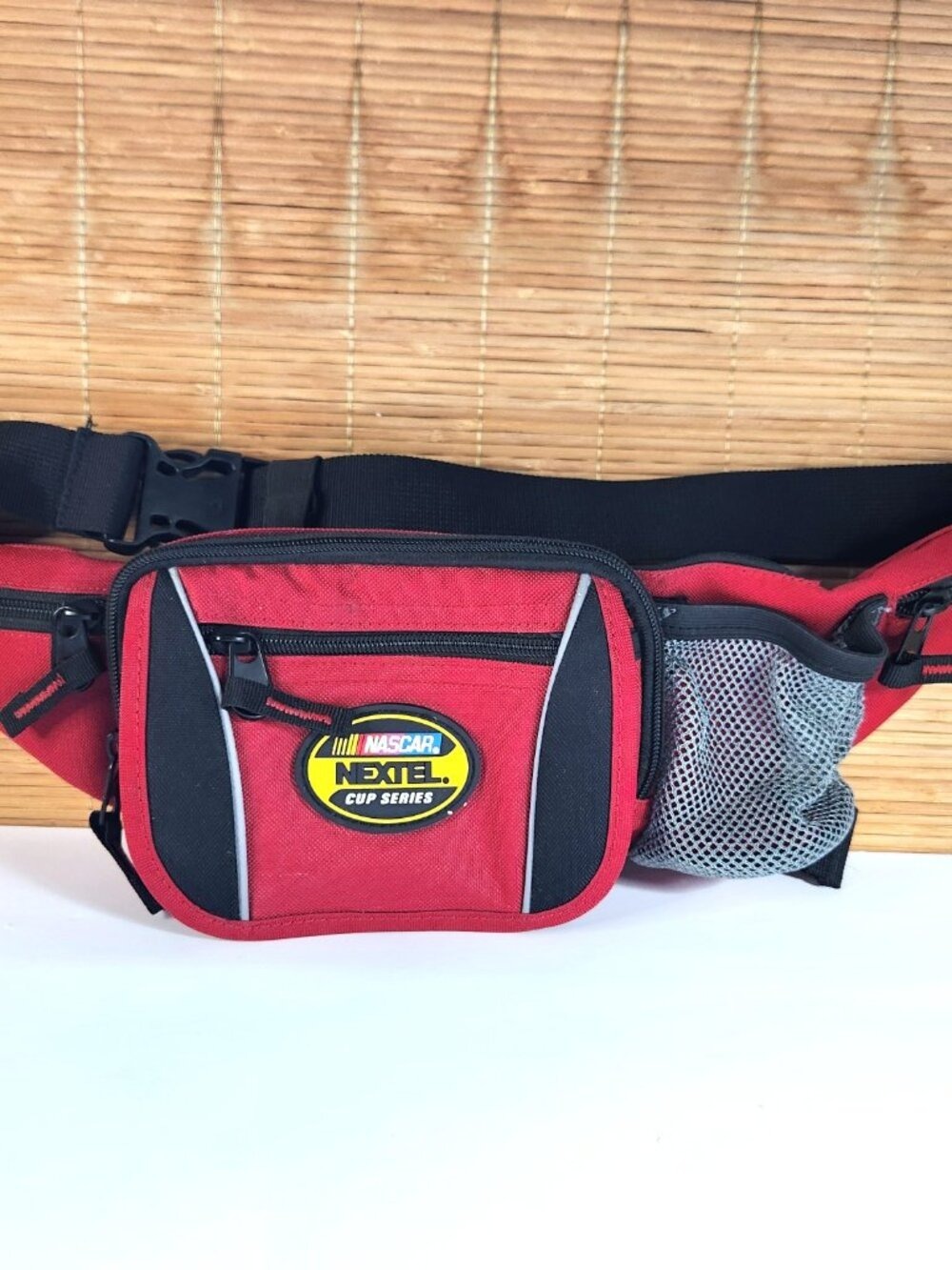 Vintage NASCAR Nextel Cup Series Fanny Pack Waist Bag Pouch Red Black Y2K